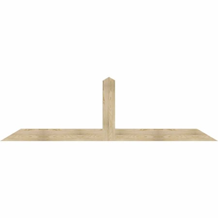 Ekena Millwork Portland Rough Sawn Timber Gable Bracket, Douglas Fir, 108"W x 31 1/2"H x 4"D x 6"F, 7/12 Pitch GBW108X31X0406POR00RDF